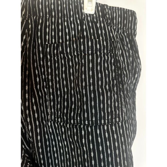 Old Navy Pull On Pants Textured Black White Stripe Drawstring Elastic Waist L - Picture 5 of 5